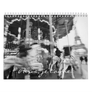 Calendrier Mural Paris, t'aime de je !