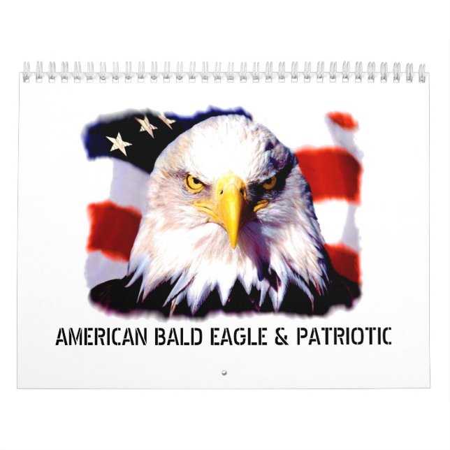 Calendrier mural patriotique et d'Eagle (Protection)
