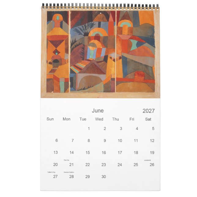 Calendrier Mural Paul Klee Géométrique Abstraite (Jun 2027)