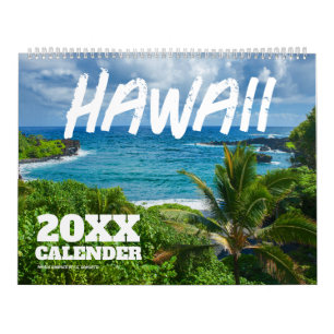 Calendrier mural paysager d'Hawaii 2027