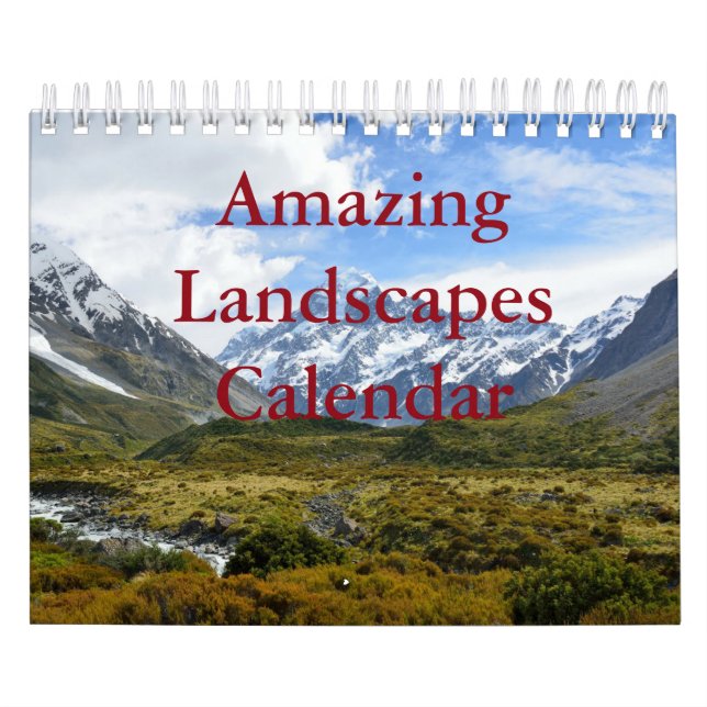 Calendrier Mural Paysages Extraordinaires Deux pages, petit, calend (Protection)