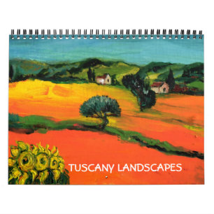 CALENDRIER MURAL PAYSAGES TOSCANES COLLECTION D'ART FIN 2017