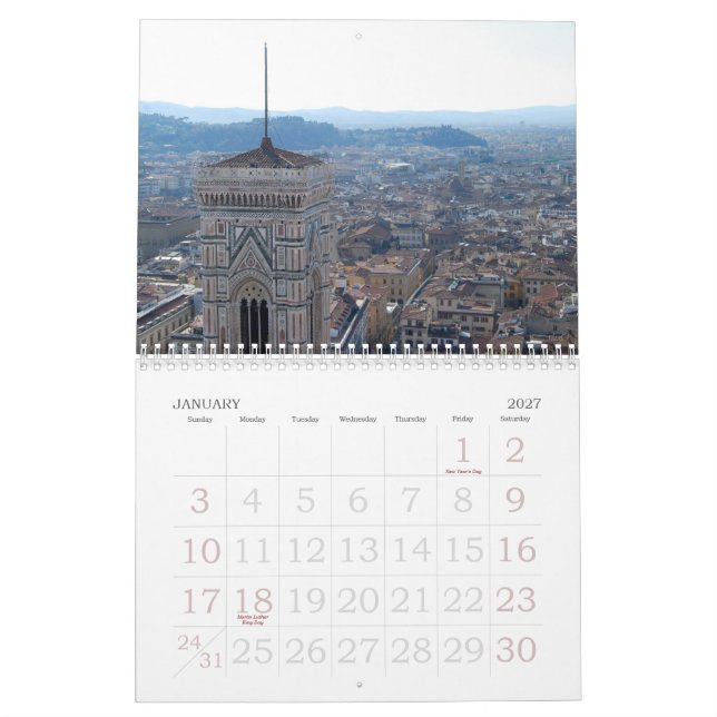 Calendrier Mural Paysages toscans (Jan 2027)