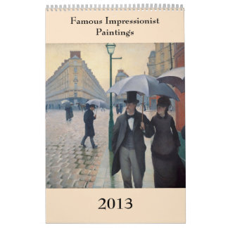 Calendrier Mural Peinture impressionniste célèbre ~ Changements à 2