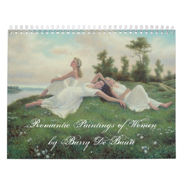 Calendrier Mural Peintures romantiques des femmes par Barry DeBaun (Protection)