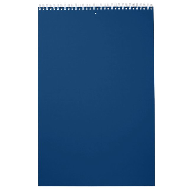 Calendrier mural personnalisable de minuit bleu (Protection)