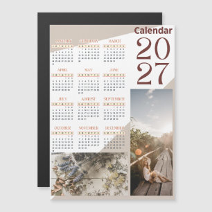 Calendrier mural personnalisé 2027 avec photo