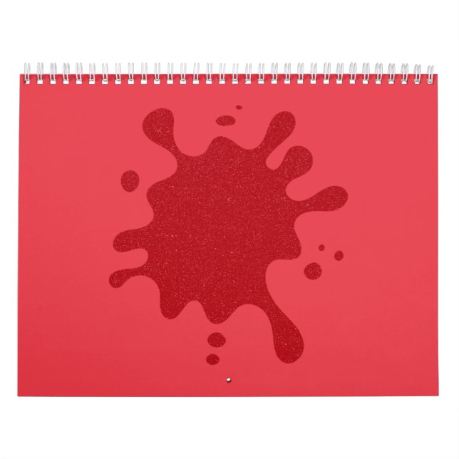 Calendrier mural personnalisé Tomato-Red Splash (Protection)