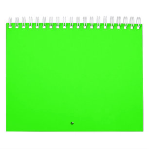 Calendrier mural personnalisé vert néon
