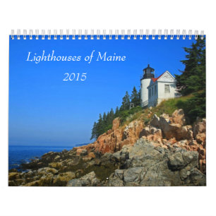 Calendrier Mural Phares du Maine