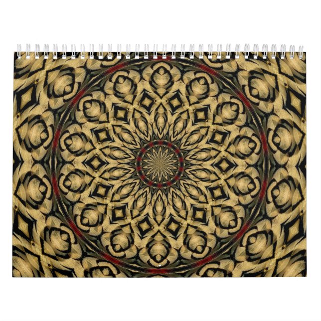 Calendrier Mural Phéasant Feathers Kaleidoscope (Protection)