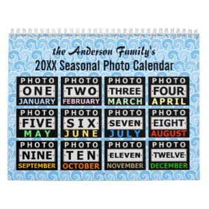 Calendrier Mural Photo de famille Facile do-it-yourself Personnalis