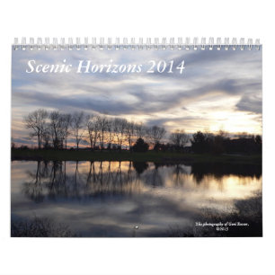 Calendrier mural pittoresque des horizons 2014