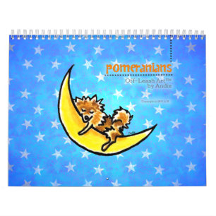 Calendrier Mural Poméraniens Off-Leash Art™ Vol 1