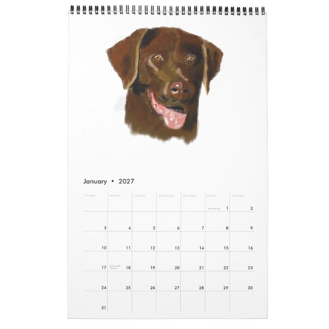 Calendrier Mural Portraits de chien (Jan 2027)