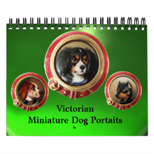 Calendrier Mural PORTRAITS DE CHIEN MINIATURE VICTORIENNE 2017 Vert