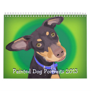 Calendrier Mural Portraits peints de chien 2013, coloré et vibrant