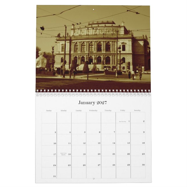 Calendrier Mural Prague (Jan 2027)