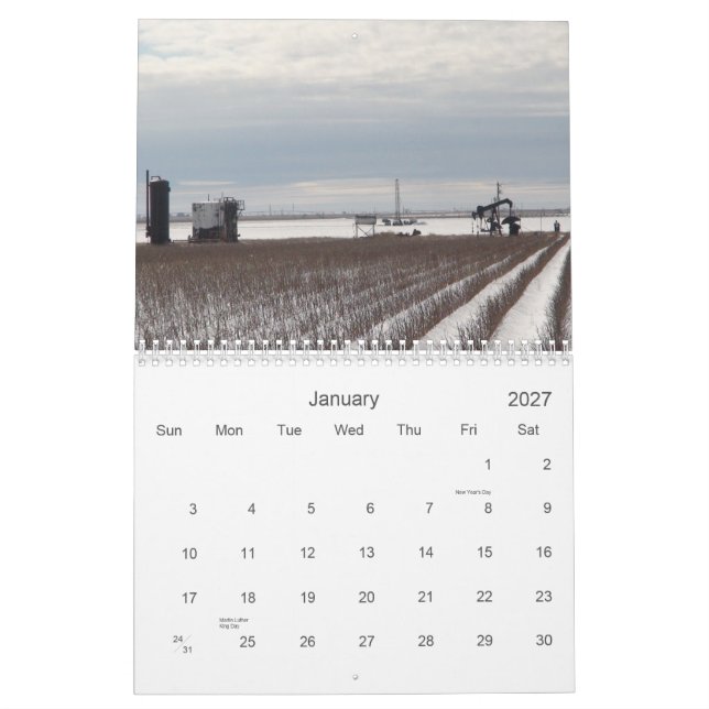 Calendrier Mural Puits de bail d'huile de Milou (Jan 2027)