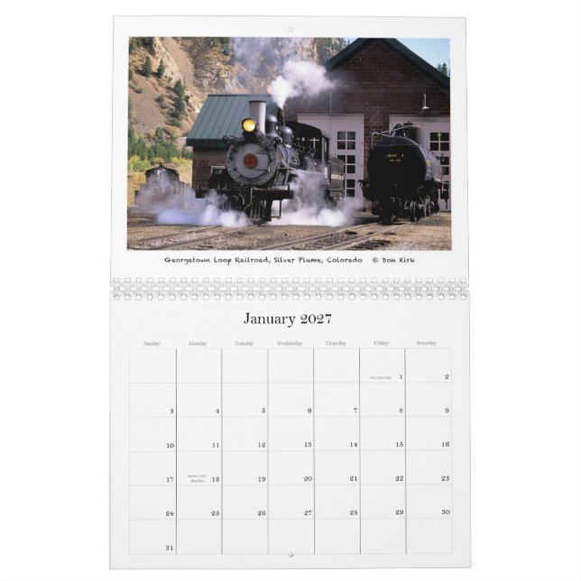 Calendrier Mural Railroading occidental (Jan 2027)