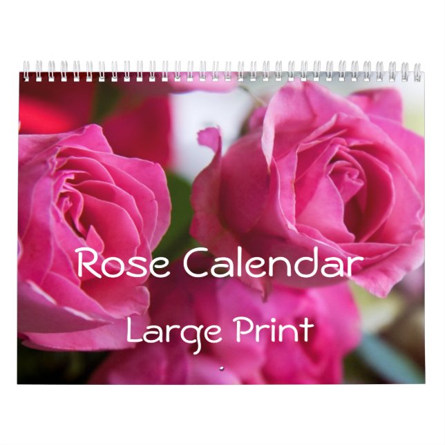 Calendrier mural rose Grande impression (Protection)