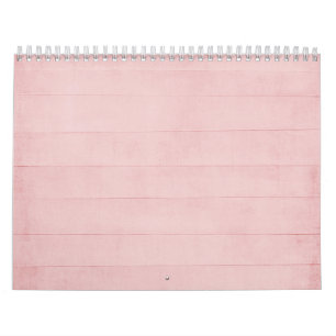 Calendrier Mural Rougissent le pastel Girly d'aquarelle de sembler