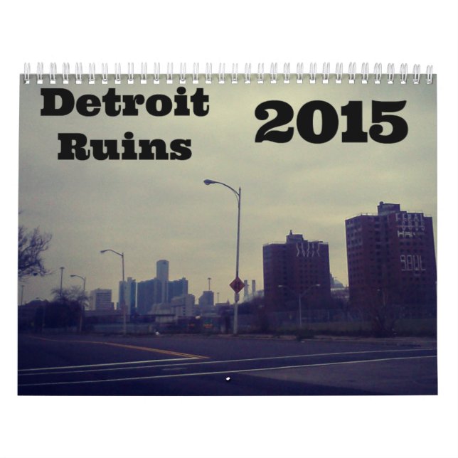 Calendrier Mural Ruines de Détroit 2015 Calender (Protection)