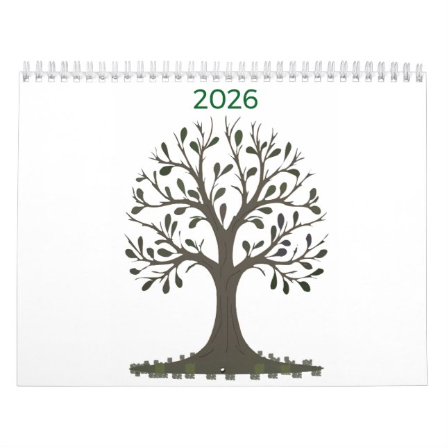 Calendrier Mural  Saisonnier - Changez l'Année (Protection)