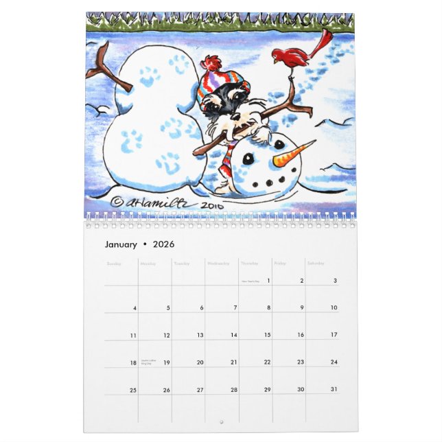 Calendrier Mural Schnauzers Off-Leash Art™ Vol 1 (Jan 2026)