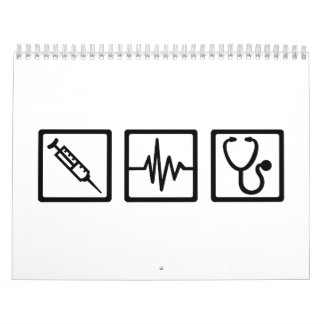 Calendrier Mural Seringue de stéthoscope de matériel médical