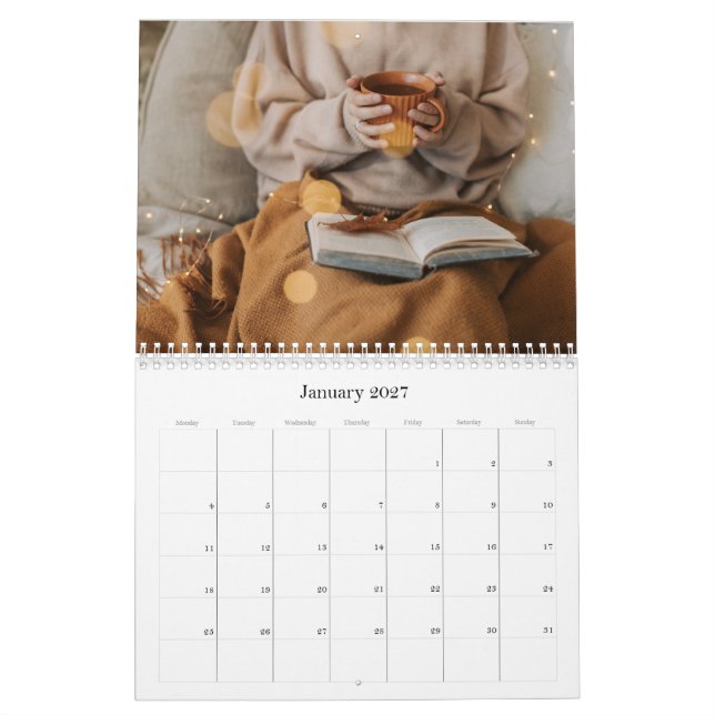 Calendrier mural simple photographique 2025 (Jan 2027)