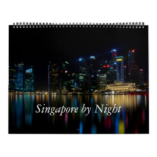 Calendrier Mural Singapour par nuit