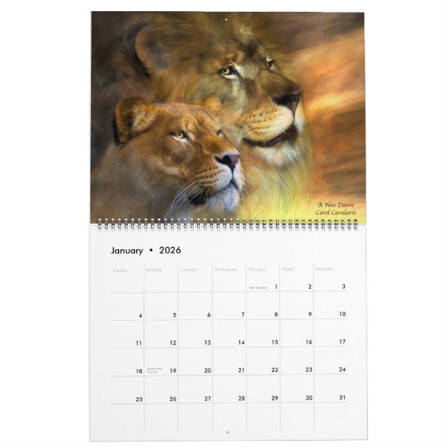 Calendrier Mural Spirit Of The Wild Lions Art Calendar 2015 (Jan 2026)