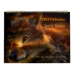 Calendrier Mural Spirit Wolves Art Calendar 2013