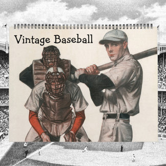 Calendrier Mural Sports vintages Joueurs De Baseball, Équipes, Athl
