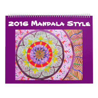Calendrier Mural Style de mandala d'aquarelle