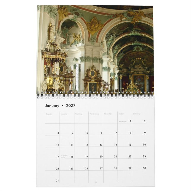 Calendrier Mural Suisse dans les villes 2010 (Jan 2027)