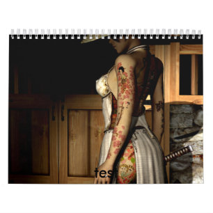 Calendrier Mural Tatouage asiatique, essai