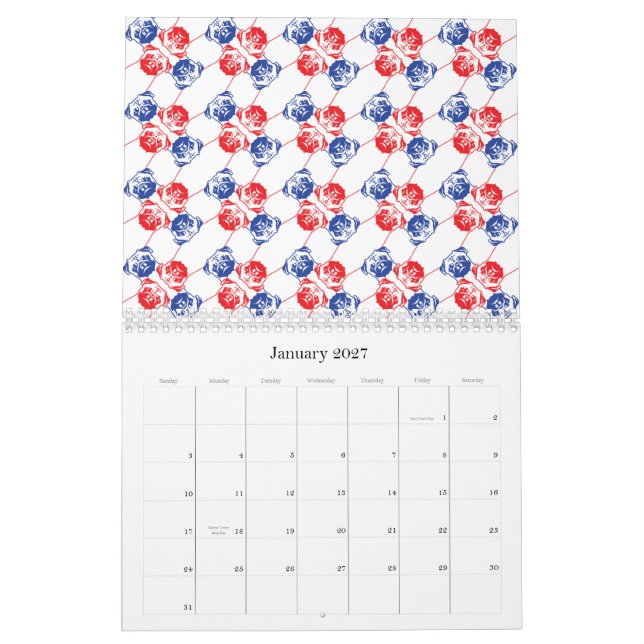 Calendrier Mural Teckels sur Teckels et Teckels (Jan 2027)