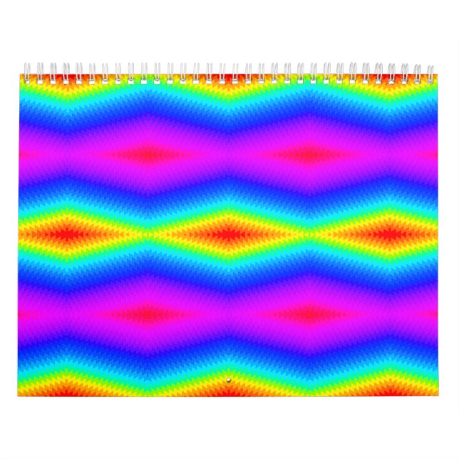 Calendrier Mural Teinture à cravate arc-en-ciel (Protection)
