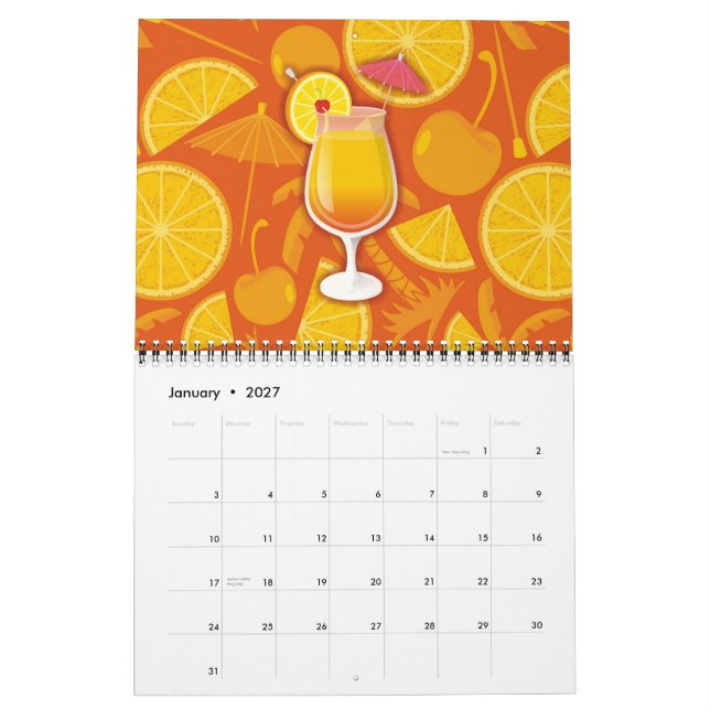 Calendrier Mural Tequila sunrise (Jan 2027)