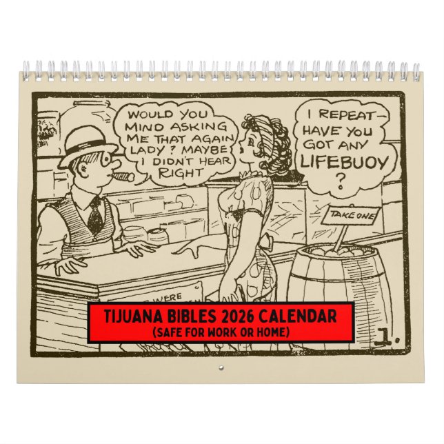 Calendrier mural Tijuana Bibles 2026 (sans risque  (Protection)