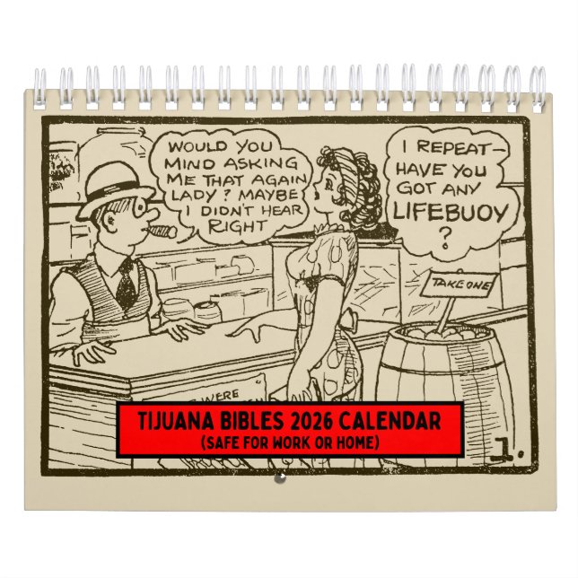 Calendrier mural Tijuana Bibles 2026 (sûr pour le  (Protection)