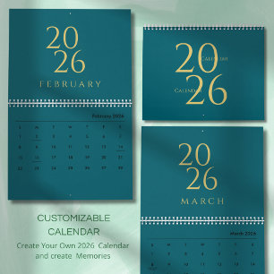 Calendrier mural tons neutres minimaliste