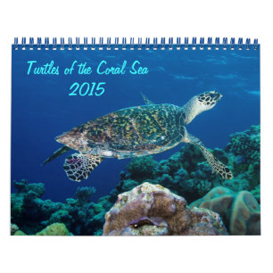 Calendrier Mural Turtles of the Coral Sea Calendar 2015