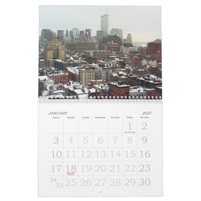 Calendrier Mural Type de World Trade Center (Jan 2027)