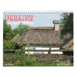 Calendrier Mural UKRAINE ancien calendrier_village