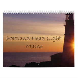 Calendrier Mural Une année avec la lumière principale de Portland