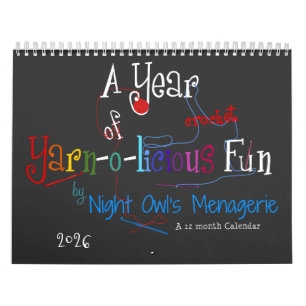 Calendrier Mural Une année de plaisir au Crochet en fils-o-licious