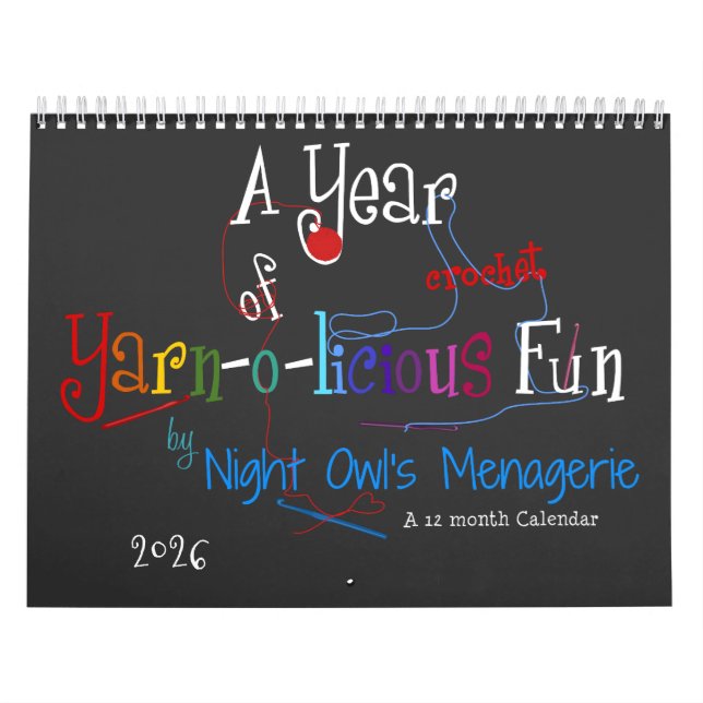 Calendrier Mural Une année de plaisir au Crochet en fils-o-licious (Protection)